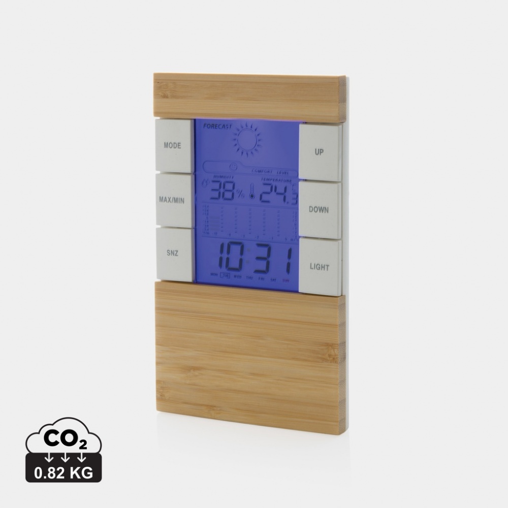 Logo trade promotional gift photo of: Utah RCS rplastic and bamboo weather station